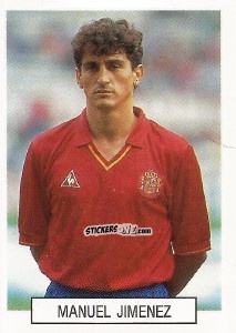 Sticker Manuel Jimenez - Italia 1990. Goal Master n. 306 - Euroflash