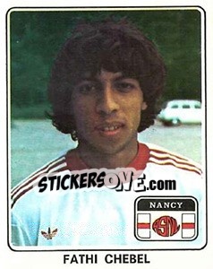 Sticker Fathi Chebel - Football France 1977-1978 n. 161 - Panini