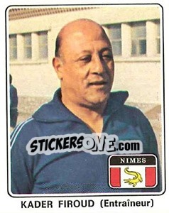 Sticker Kader Firoud - Football France 1977-1978 n. 255 - Panini
