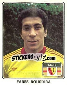 Sticker Fares Bousdira - Football France 1977-1978 n. 66 - Panini