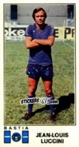 Cromo Jean-Louis Luccini - Football France 1976-1977 - Panini