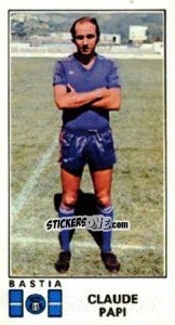 Sticker Claude Papi - Football France 1976-1977 - Panini
