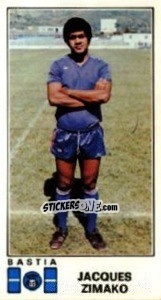 Figurina Jacques Zimako - Football France 1976-1977 - Panini