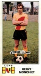 Sticker Herve Monchiet - Football France 1976-1977 - Panini