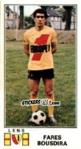 Figurina Fares Bousdira - Football France 1976-1977 - Panini