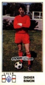 Figurina Didier Simon - Football France 1976-1977 - Panini