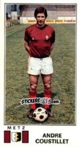 Sticker Andre Coustillet - Football France 1976-1977 - Panini