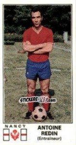 Sticker Antoine Redin - Football France 1976-1977 - Panini