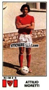 Figurina Attilio Moretti - Football France 1976-1977 - Panini
