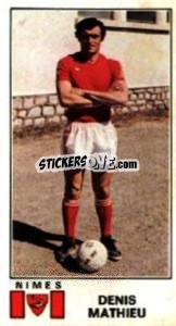 Cromo Denis Mathieu - Football France 1976-1977 - Panini