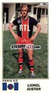 Sticker Lionel Justier - Football France 1976-1977 - Panini