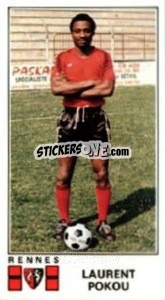 Sticker Laurent Pokou - Football France 1976-1977 - Panini