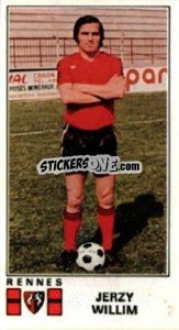 Sticker Jerzy Willim - Football France 1976-1977 - Panini