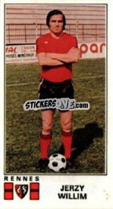 Cromo Jerzy Willim - Football France 1976-1977 - Panini