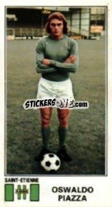 Cromo Oswaldo Piazza - Football France 1976-1977 - Panini