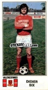 Sticker Didier Six - Football France 1976-1977 - Panini