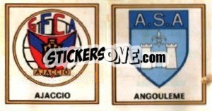 Cromo Badge Ajaccio - Angouleme - Football France 1976-1977 - Panini