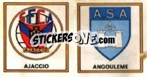 Sticker Badge Ajaccio - Angouleme - Football France 1976-1977 n. 367 - Panini