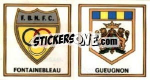 Sticker Badge Fontainebleau - Gueugnon - Football France 1976-1977 n. 371 - Panini