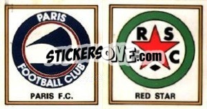 Sticker Badge Paris F.C. - Red Star - Football France 1976-1977 - Panini
