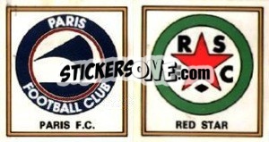 Sticker Badge Paris F.C. - Red Star - Football France 1976-1977 n. 373 - Panini