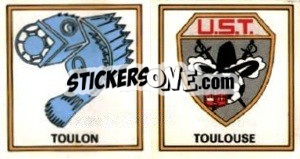 Sticker Badge Toulon - Toulouse - Football France 1976-1977 n. 375 - Panini