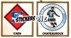 Cromo Badge Caen - Chateauroux - Football France 1976-1977 - Panini