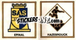 Sticker Badge Epinal - Hazerbrouck - Football France 1976-1977 - Panini