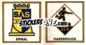Sticker Badge Epinal - Hazerbrouck - Football France 1976-1977 n. 380 - Panini