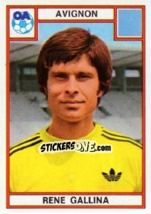 Sticker Rene Gallina - Football France 1975-1976 - Panini