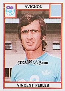 Figurina Vincent Perles - Football France 1975-1976 - Panini