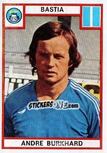 Sticker Andre Burkhard - Football France 1975-1976 - Panini
