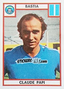 Sticker Claude Papi - Football France 1975-1976 - Panini