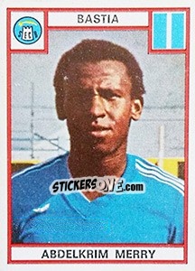 Figurina Abdelkrim Merry - Football France 1975-1976 n. 34 - Panini