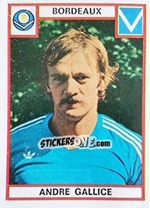 Figurina Andre Gallice - Football France 1975-1976 - Panini