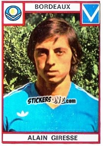 Sticker Alain Giresse - Football France 1975-1976 - Panini