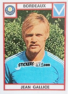 Sticker Jean Gallice - Football France 1975-1976 - Panini