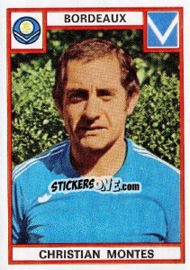 Figurina Christian Montes - Football France 1975-1976 - Panini