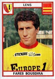 Sticker Fares Bousdira - Football France 1975-1976 - Panini