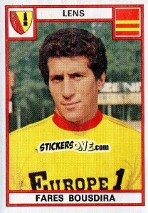 Sticker Fares Bousdira - Football France 1975-1976 n. 66 - Panini