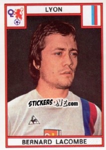 Figurina Bernard Lacombe - Football France 1975-1976 - Panini