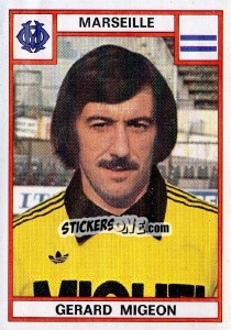 Sticker Gerard Migeon - Football France 1975-1976 n. 123 - Panini
