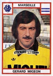 Figurina Gerard Migeon - Football France 1975-1976 - Panini