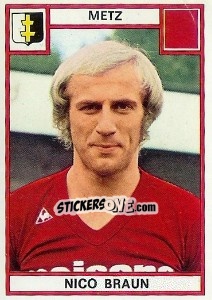 Figurina Nico Braun - Football France 1975-1976 - Panini