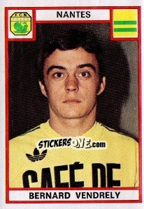 Sticker Bernard Vendrely - Football France 1975-1976 n. 184 - Panini