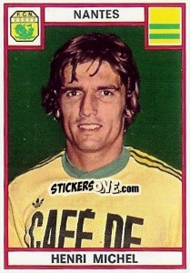 Sticker Henri Michel - Football France 1975-1976 - Panini