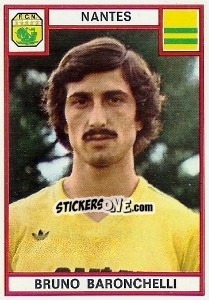 Cromo Bruno Baronchelli - Football France 1975-1976 - Panini