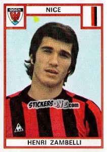 Sticker Henri Zambelli - Football France 1975-1976 - Panini
