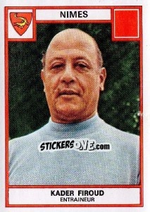 Figurina Kader Firoud - Football France 1975-1976 - Panini