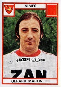 Figurina Gerard Martinelli - Football France 1975-1976 - Panini
